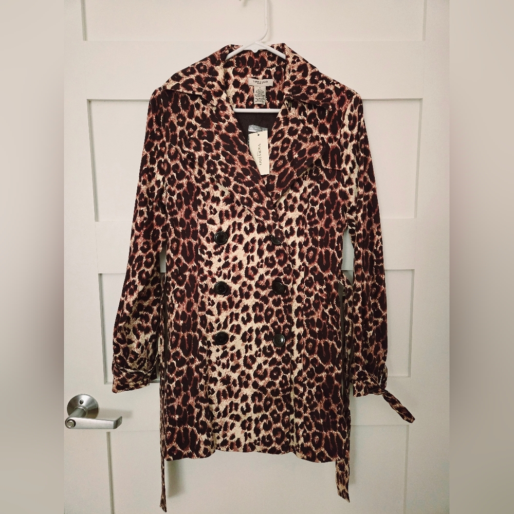 Vertigo Paris Leopard Print Trench Coat (NEW)